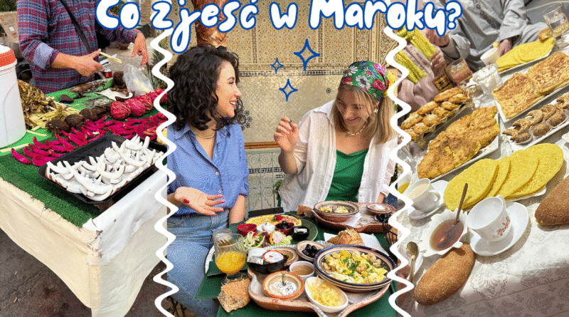 stragan, kuchnia marokańska, kobiety jedzą w riadzie w Maroku