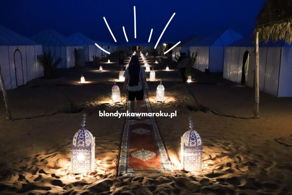 desert camp obóz na pustyni Sahara na własną rękę